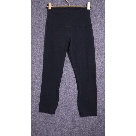 Lululemon Leggings Women 4 Black  22" Align Crop Performance Athleisure Yoga - Picture 1 of 4